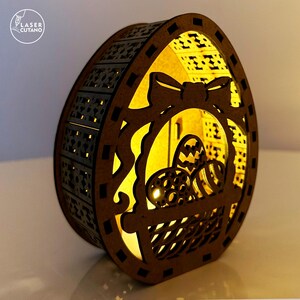 Laser Svg Easter Egg Laser Files Glowforge, 3D Laser Easter Dxf, Easter Egg Svg, SVG Layered Decor Ostern Laser Cutting Template