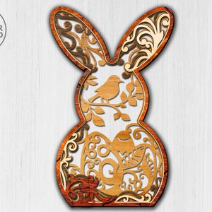 Easter Svg Files Bundle EASTER BUNNY BUNDLE Laser Cut Easter Files for ...
