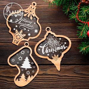 Laser Cut Files Christmas Ornaments Dxf Files for Plasma and Christmas ...