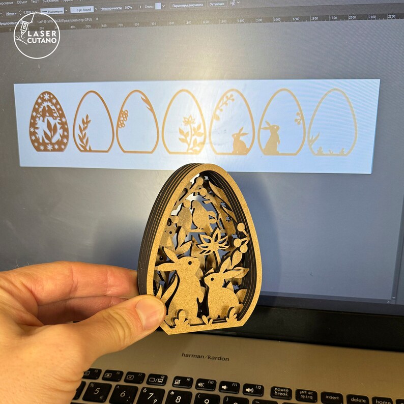 Laser Svg Easter Laser Cut Files for Xtool and Easter Dxf File, Egg ...