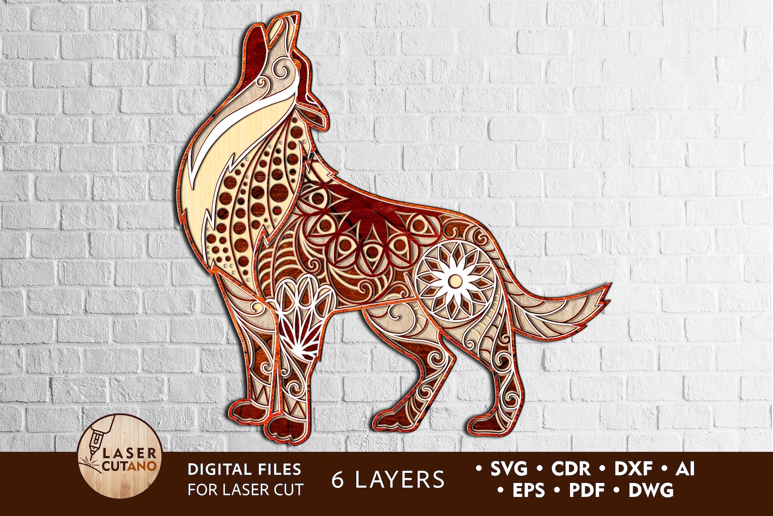 Laser Cut files Animals WOLF Cricut Svg Animals dxf and cnc Etsy
