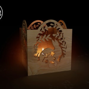 easter candle holder laser cut file lightburn files and dxf candle holder tea light lantern