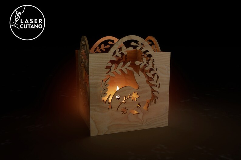 easter candle holder laser cut file lightburn files and dxf candle holder tea light lantern