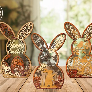 Easter Svg Files Bundle EASTER BUNNY BUNDLE Laser Cut Easter Files for ...