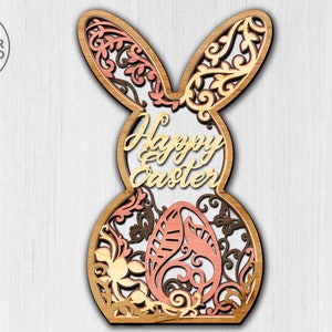 Easter Svg Files Bundle EASTER BUNNY BUNDLE Laser Cut Easter Files for ...