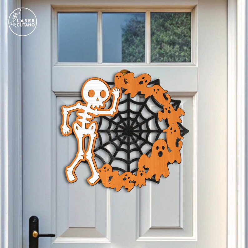3D Svg Layered Halloween Door Hanger Laser Cut File and Halloween Laser ...