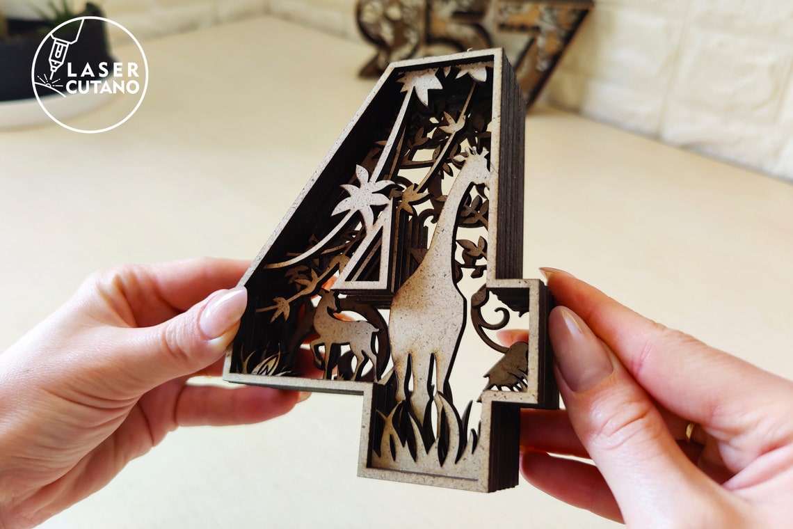 NUMBERS laser cut files 3d DIGITS svg files for cricut laser Etsy