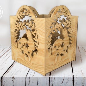 easter candle holder laser cut file lightburn files and dxf candle holder tea light lantern