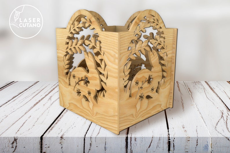 easter candle holder laser cut file lightburn files and dxf candle holder tea light lantern