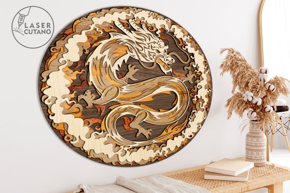 DRAGON CHINOIS Laser Cut File SVG Cricut Layered Laser Cutting et Mandala Laser Cut Dragon Laser Cut Vector cricut files cnc file 190 Etsy France