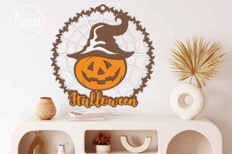 Archivo de corte láser de CALABAZA Svg de HALLOWEEN y silueta cameo