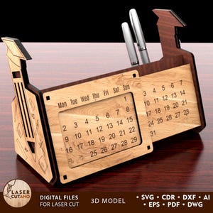Porta-lápis SVG, arquivos a laser, porta-lápis e caixa de corte a laser, produtos a laser para a volta às aulas, SVG e porta-canetas com corte a laser | #672