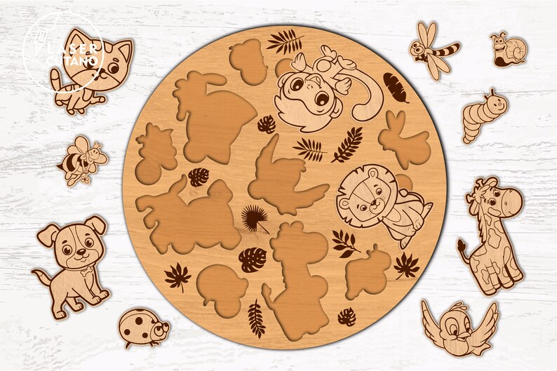 Laser Cut PUZZLE Svg File Dxf Kids Toys and Puzzles Svg Laser Engraving ...