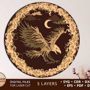 4th of JULY laser cut file Eagle Svg Usa Laser Cutting and American Svg, DXF file & cnc router lasercut, cnc template eagle laser cut | #191