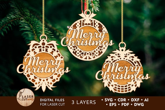 Laser Cut Christmas Ball Svg Ornaments Christmas and Christmas - Etsy Israel