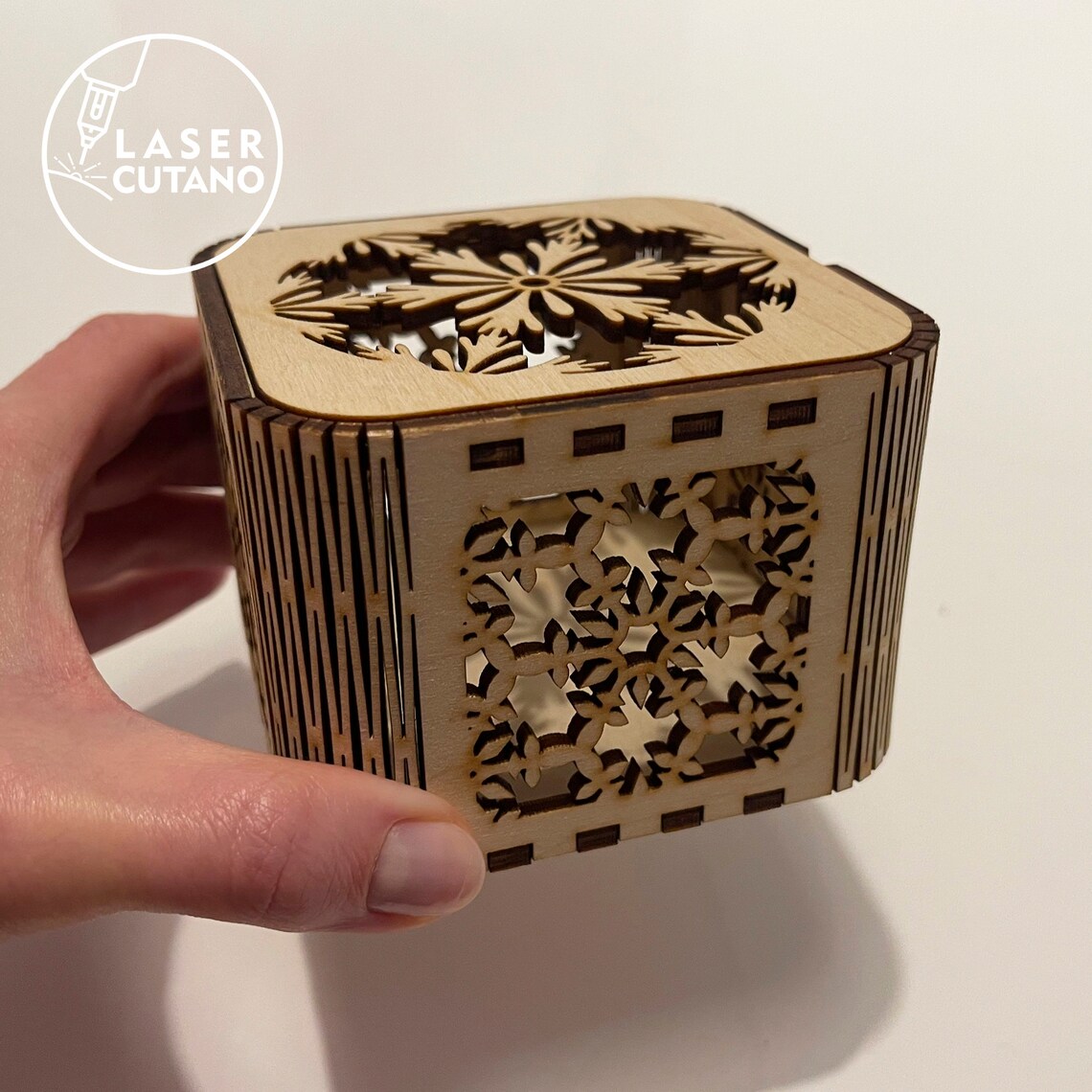 Christmas Laser Cut Box File Svg Pattern and Glowforge Box Svg, Wooden ...