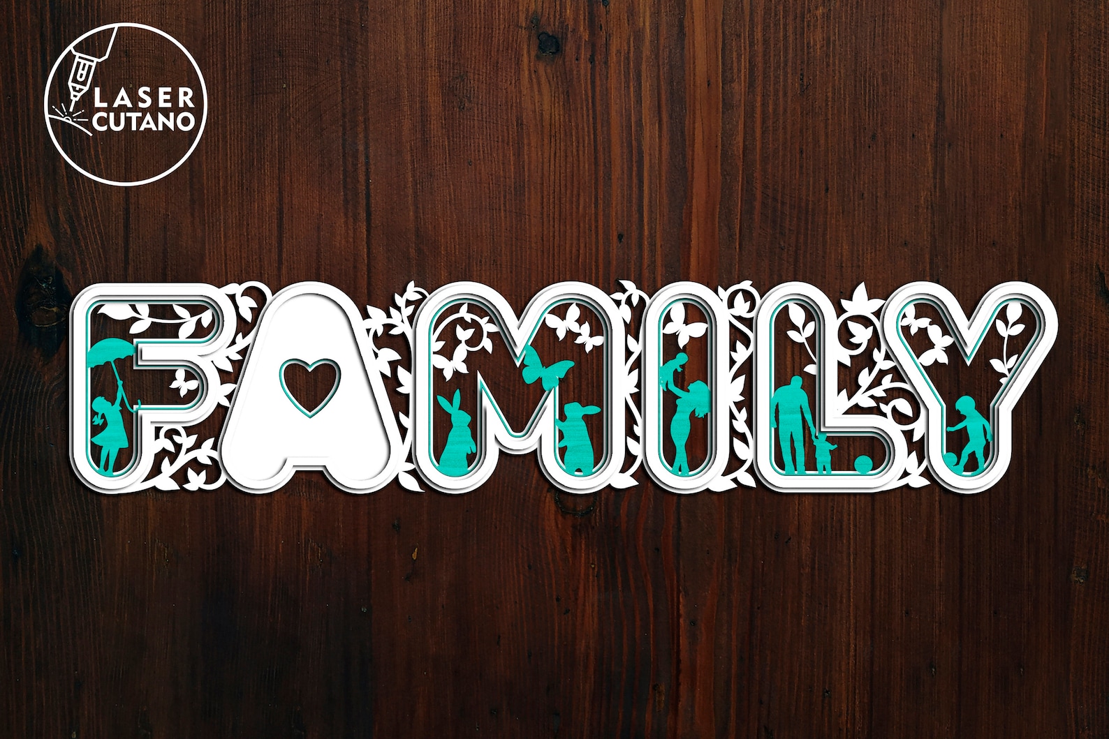 Laser Cut Words FAMILY Laser Cut Names and Wood Words Etsy