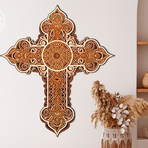 CROSS RELIGIOUS Svg Laser Cut File Wall Art and Jesus Laser Svg, Dxf ...