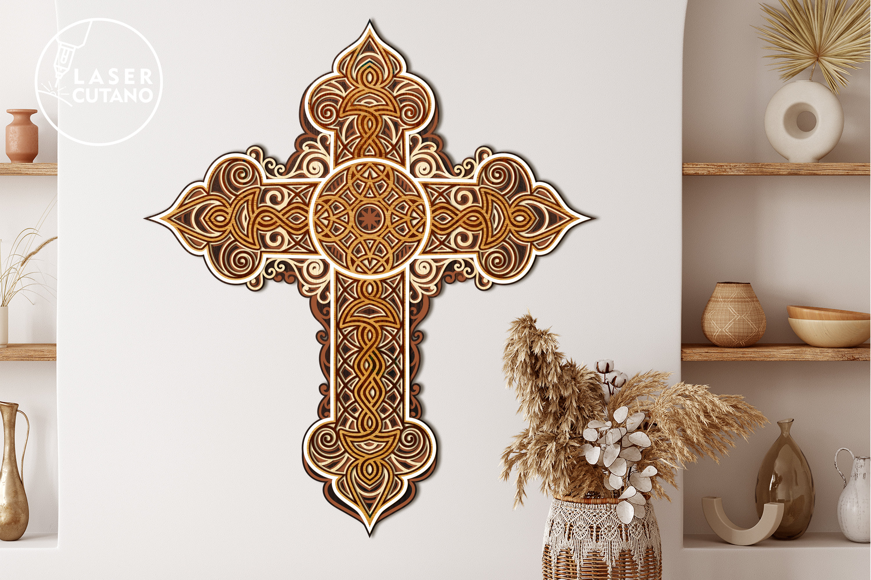 CROSS RELIGIOUS Svg Laser Cut File Wall Art and Jesus Laser Svg, Dxf ...