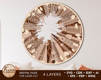 WORLD Laser Cut File Cnc SVG Dxf Cut Files template for laser & pattern for laser, map laser cutting and home decor for wall | #224