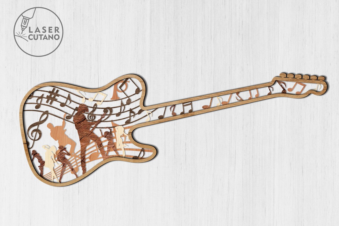 GUITAR Laser Cut Files Svg Pdf Eps Png Cricut Etsy