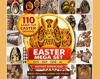 Big Bundle EASTER Laser Cut Files Svg | #664