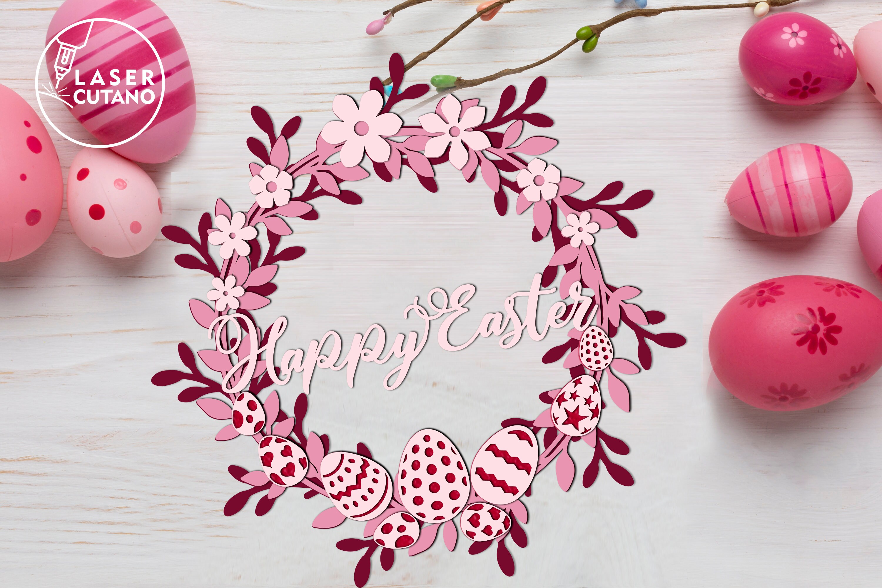 EASTER Laser Cut Files Svg Dxf Happy Easter Svg, Laser Cutting File and ...