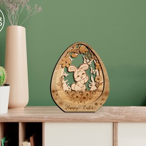laser cut files easter laser file svg layered and 3d svg file, egg layered svg