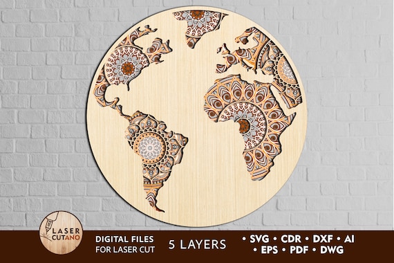 DXF, SVG files for laser Box Mandala, lace ribbon, Vector project,  Glowforge, Material thickness 1/8 inch (3.2 mm)