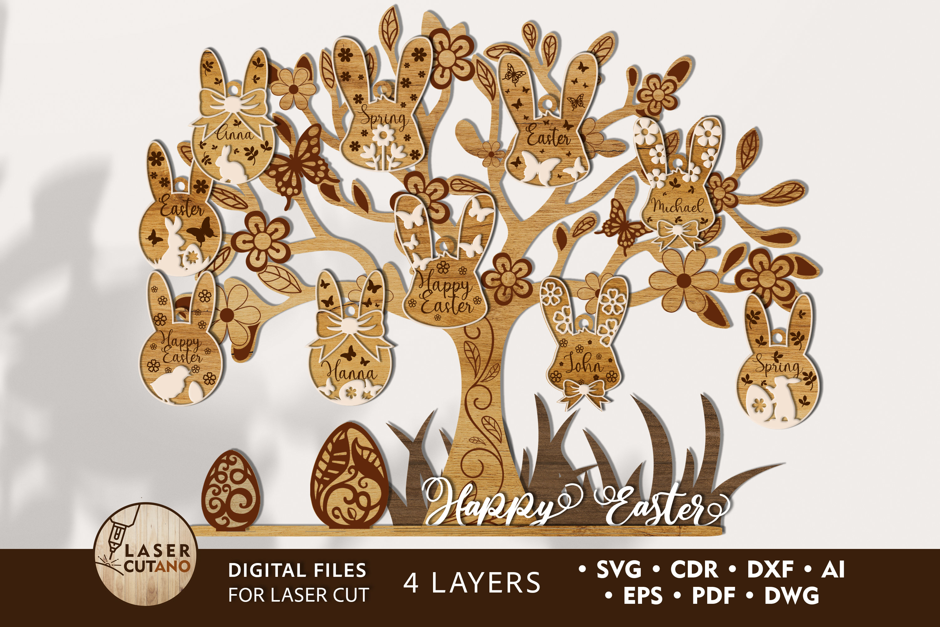 EASTER laser cut files Dxf Svg Happy Easter and easter egg holder svg, easter laser cut templates & easter laser ideas, laser cutting | #281