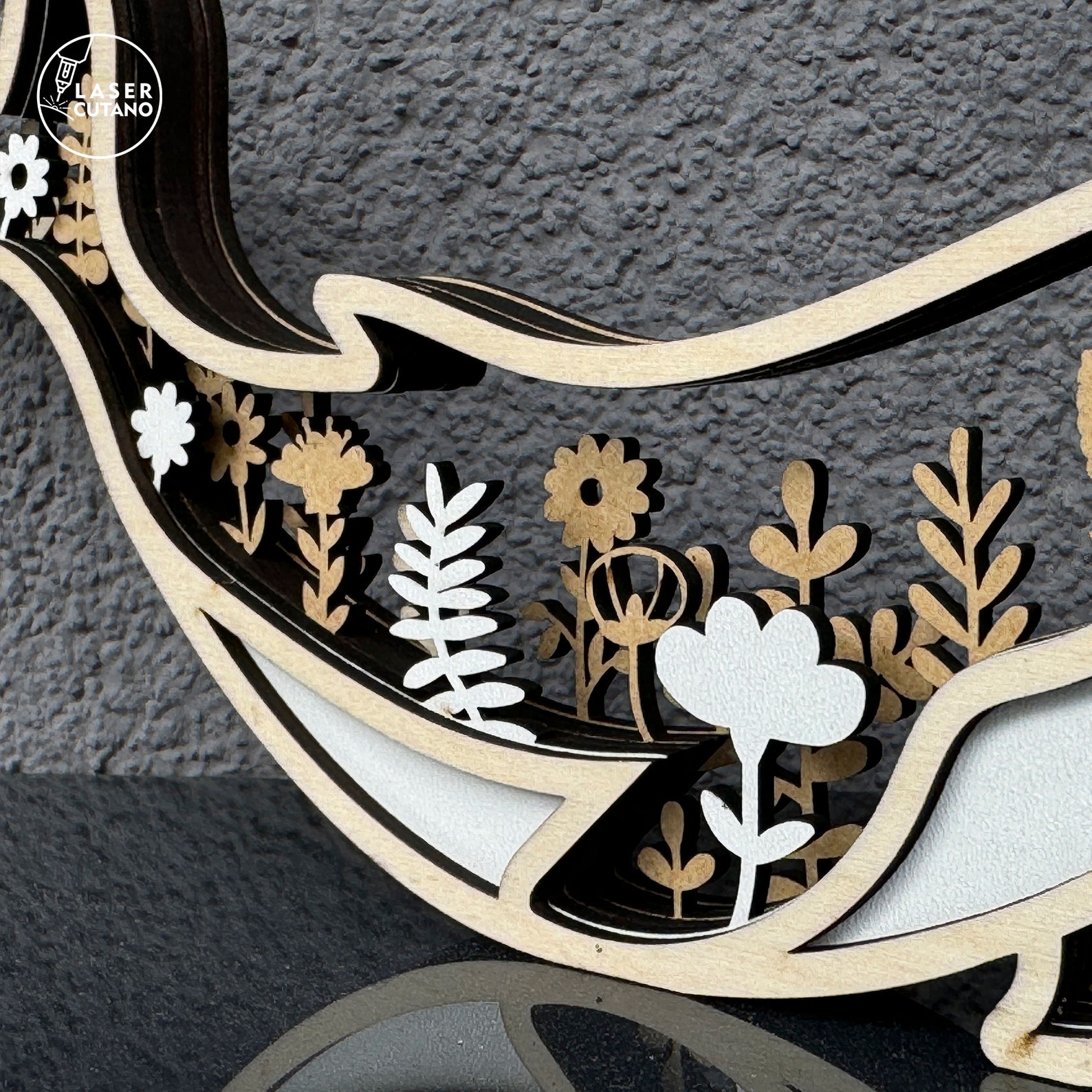 Laser Svg Whale Laser Cut File Multilayer Svg Files and Multilayer ...