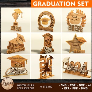 レーザー ファイル SVG 卒業レーザー カット ファイルと卒業 DXF、卒業 Glowforge ファイルと卒業 CNC ギフト、レーザー ファイルのクラス | #582