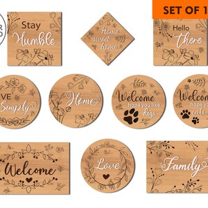 SIGNS Laser Files Svg Sign Template Dxf and Laser Cut Files for Xtool ...