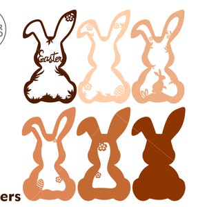 BUNNY EASTER Laser Cut Files Svg Cnc Files Easter Rabbit and Dxf Easter ...