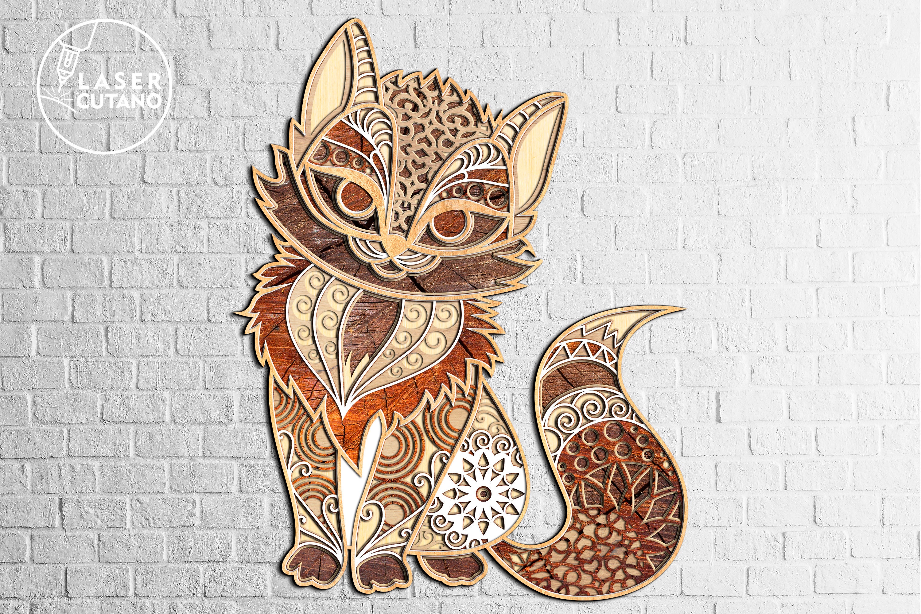 Laser Cut Files KITTY Layered Svg File And Cricut Svg File Etsy