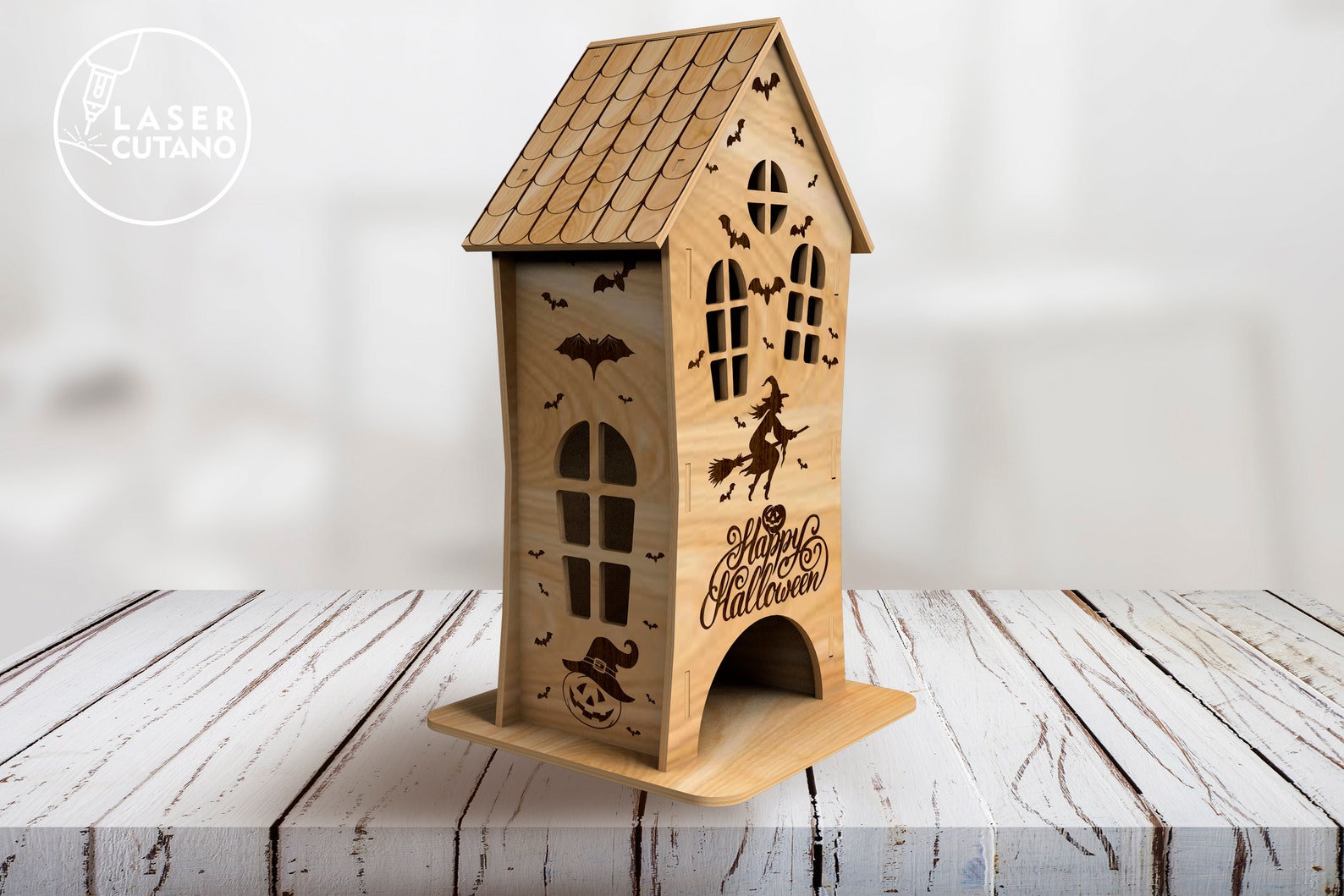 3D HALLOWEEN Laser File Svg Cnc Template and Halloween Dxf, Halloween