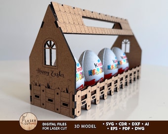 Archivo de corte láser para porta huevos de Pascua Glowforge y archivos de corte láser, archivos para corte láser LaserCutano / #555