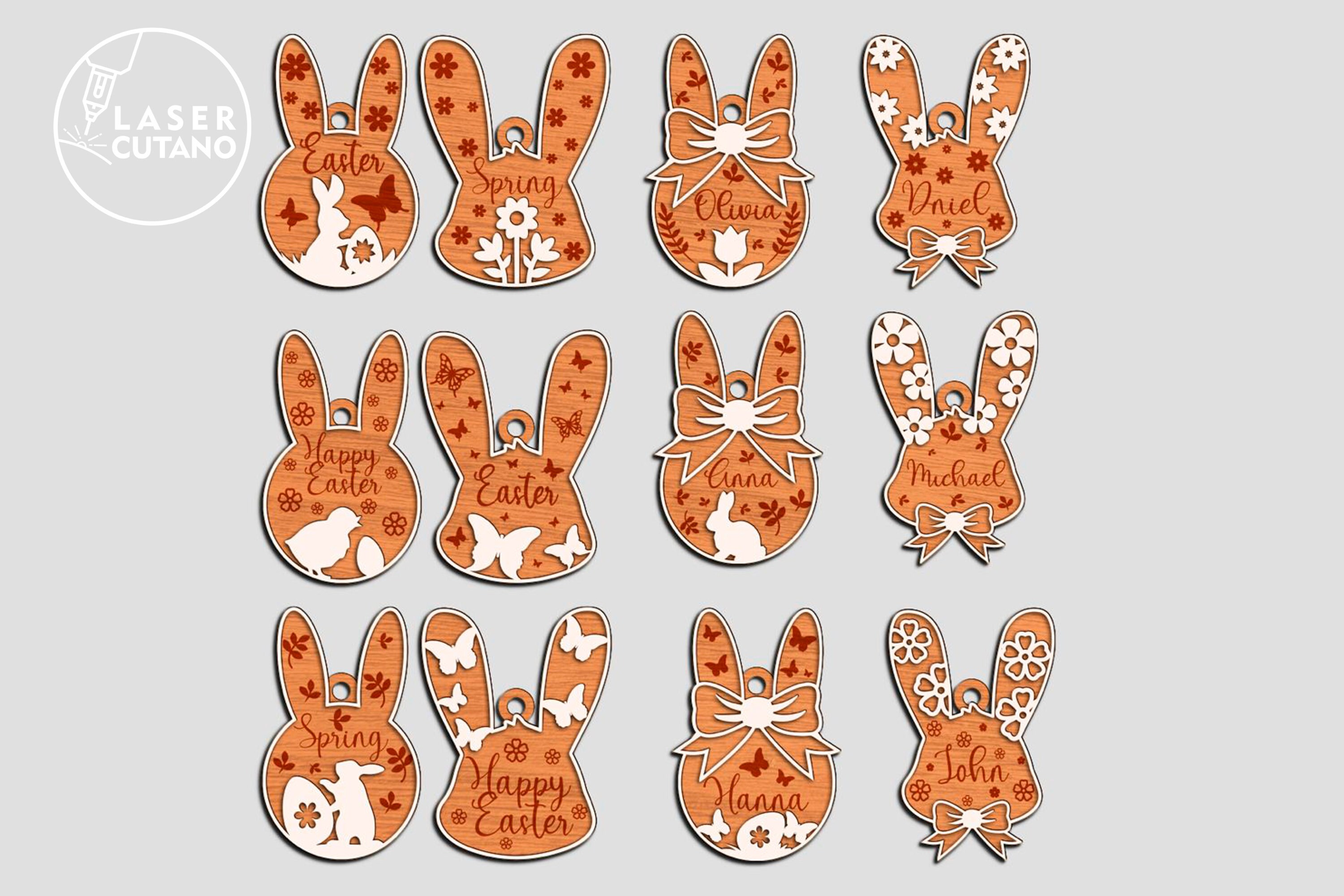 EASTER Laser Cut Files Dxf Svg Happy Easter and Easter Egg Holder Svg ...