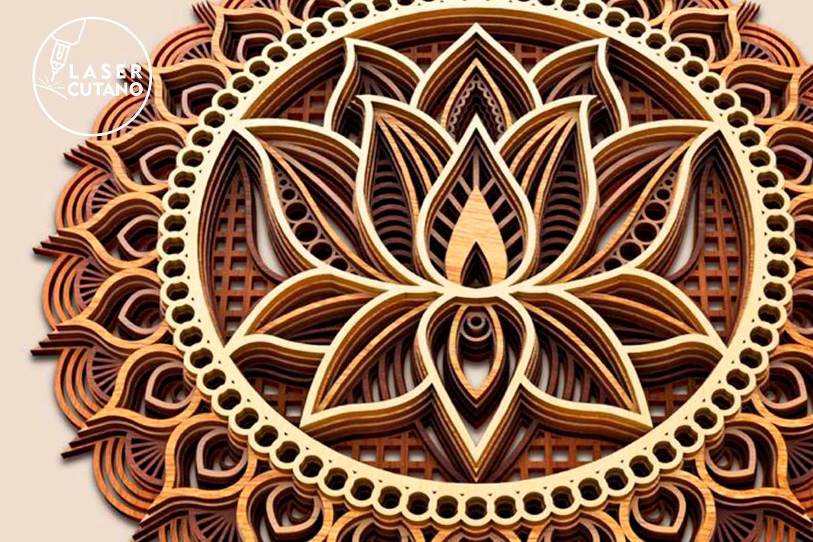 Multilayer Laser Cut DXF MANDALA LOTUS Mandala Svg Files - Etsy