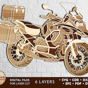MOTO Taglio laser Wall Art File di taglio laser e Dxf Cnc, Moto Svg Regalo fatto a mano per pilota e decorazione della parete di moto, Moto 3d / #379