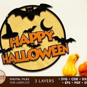 Svg Halloween Files for Cricut Glowforge Halloween and Dxf Halloween Laser Ready file Glowforge and Other Lasers | #477