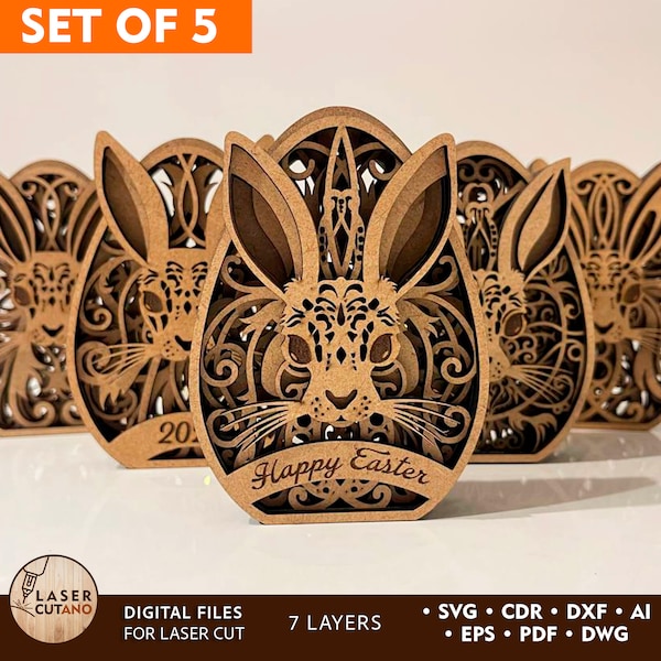 Laser Cut Files EASTER EGG Dxf, Glowforge and Easter Svg, Laser Cut Files Ostern Lasercut and Easter Cnc Files | #546