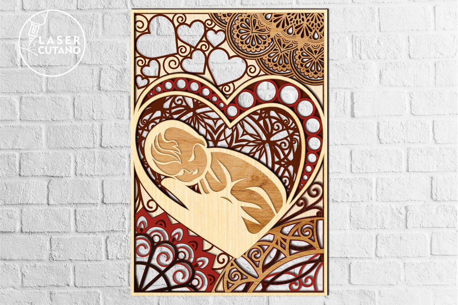 BABY Laser Cut File Template Layered Svg Laser Cut Files Wall - Etsy