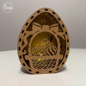 Laser Svg Easter Egg Laser Files Glowforge, 3D Laser Easter Dxf, Easter Egg Svg, SVG Layered Decor Ostern Laser Cutting Template
