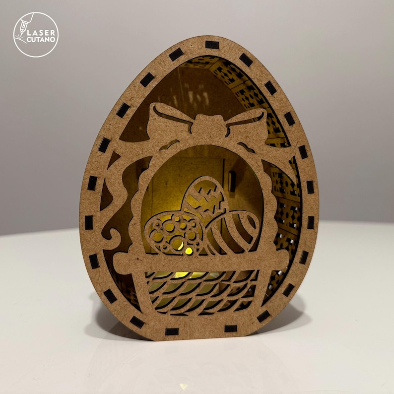 Laser Svg Easter Egg Laser Files Glowforge, 3D Laser Easter Dxf, Easter Egg Svg, SVG Layered Decor Ostern Laser Cutting Template