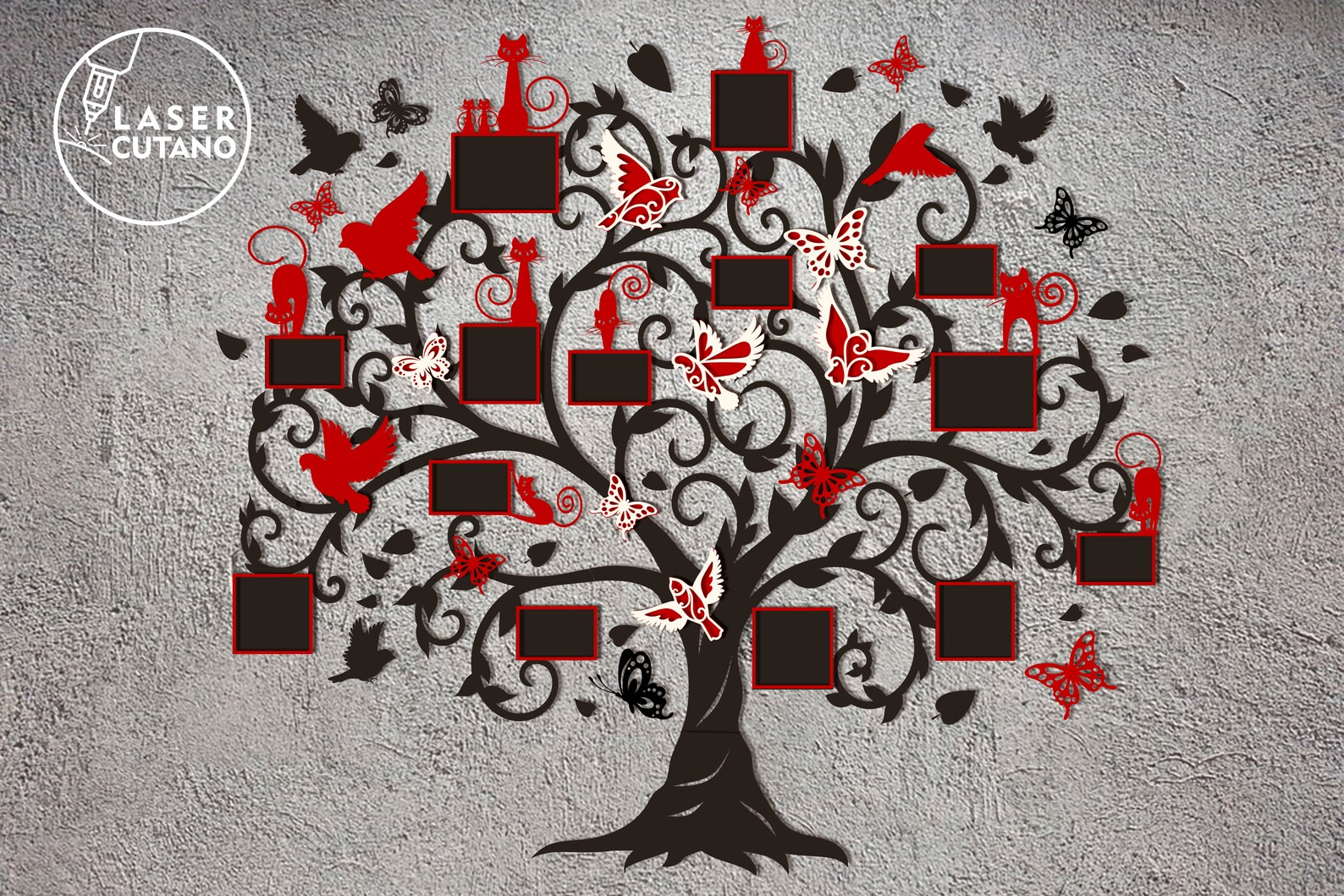 FAMILY TREE Laser Cut File Photo Frames Svg Dxf Cdr Laser Cut | Etsy