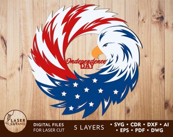 4th of JULY svg laser cut file glowforge svg and Independence Day Svg, patriotic svg 4th july svg USA and usa flag svg, cricut files | #179