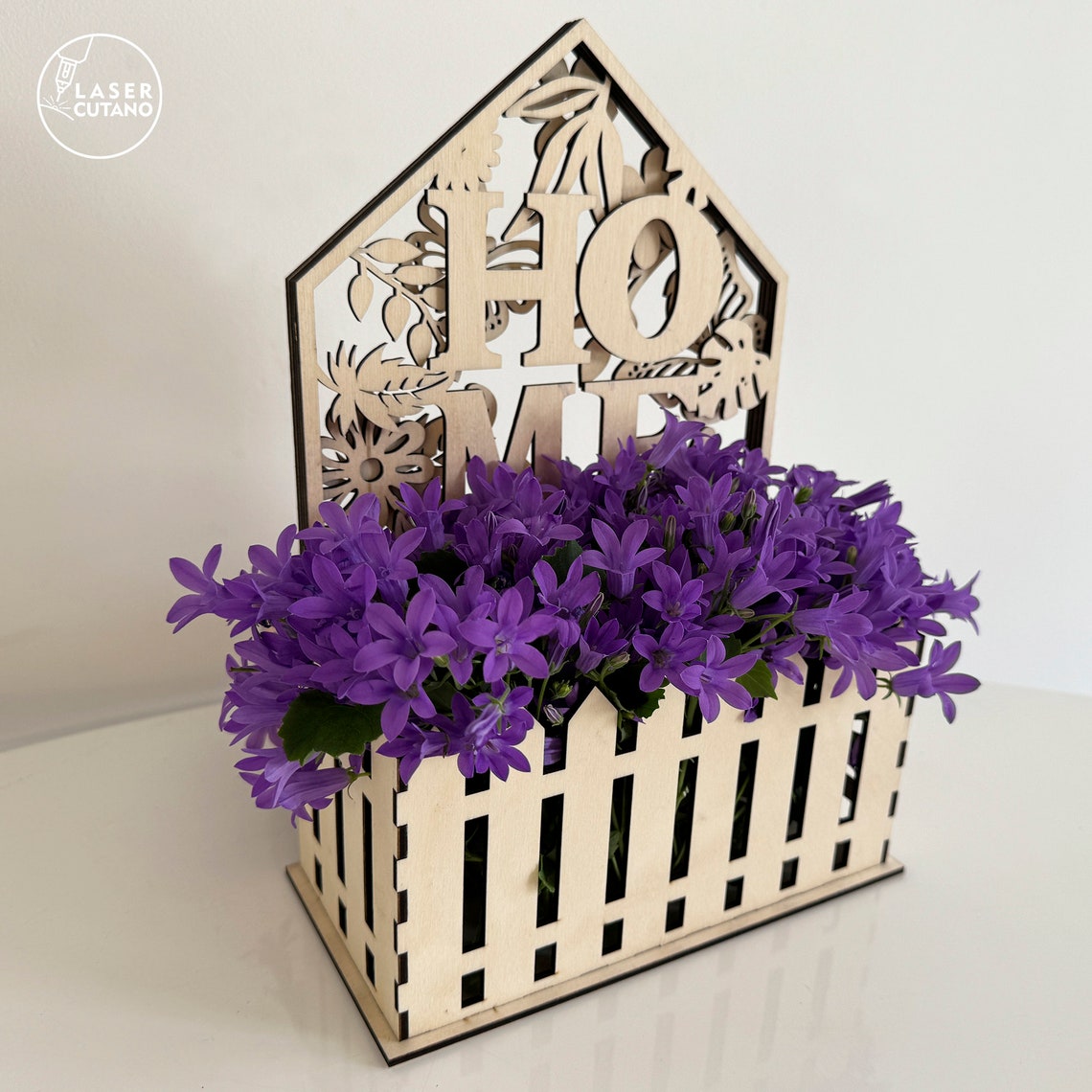 Flower Box Laser Cut Flower Basket Svg and Laser Cut Box File and Laser ...