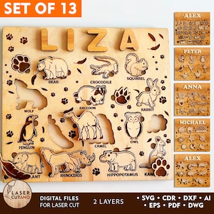 Aangepaste puzzels Lasergesneden bestand puzzel Cnc-bestand en lasergegraveerde cadeau & puzzel Dxf Svg, puzzel Svg voor laser- en vectorlasersnijden | #540
