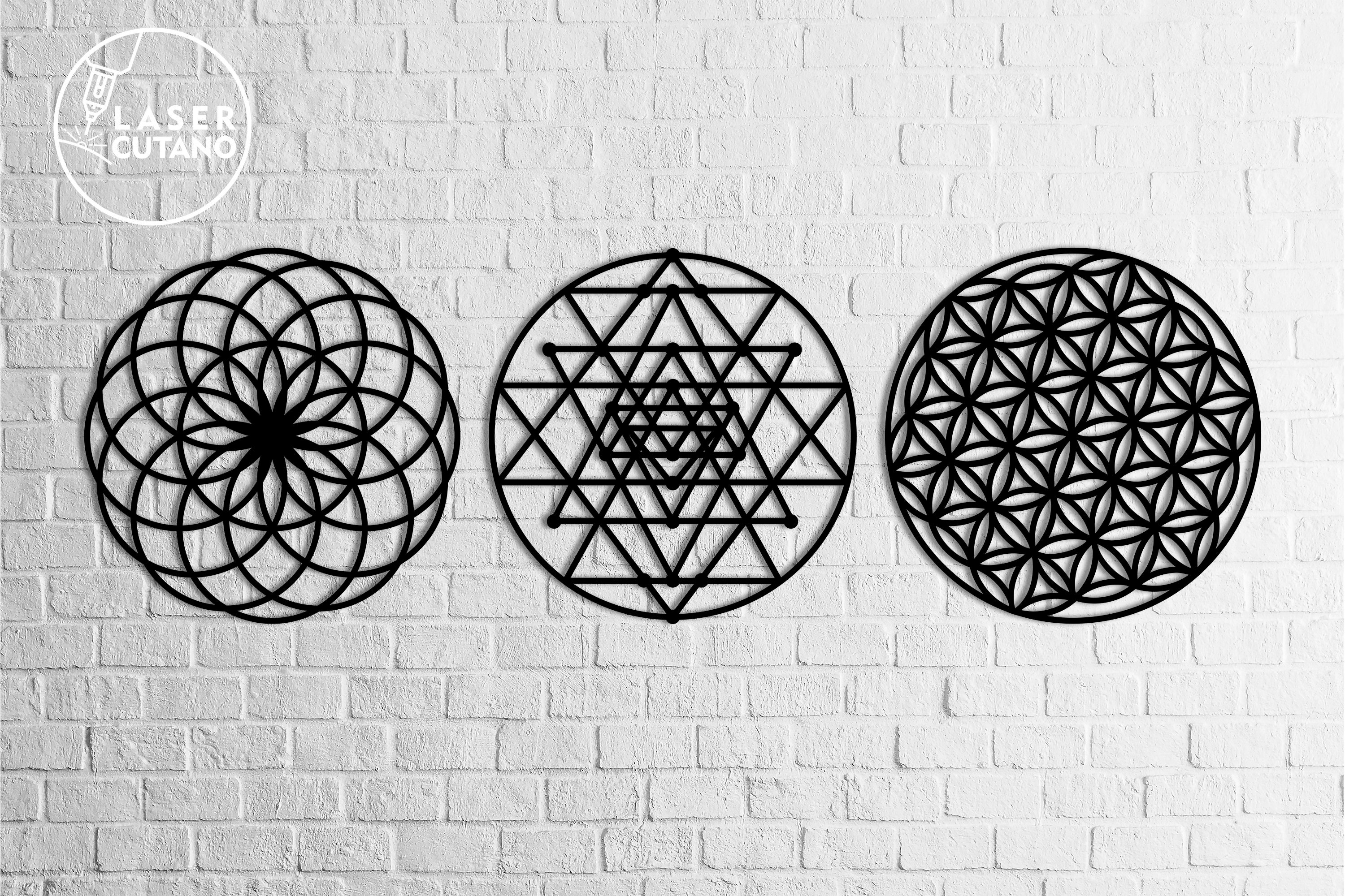 Sacred Geometry Wall Art Laser Cut Files Wooden Laser Cut and Etsy
